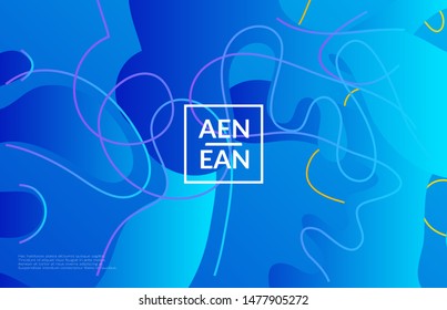 Abstract web templates with wavy gradient shapes and curvy lines. Social media web banner or landing page. Wavy geometric background.