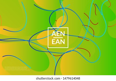 Abstract web templates with wavy gradient shapes and curvy lines. Social media web banner or landing page. Wavy geometric background.