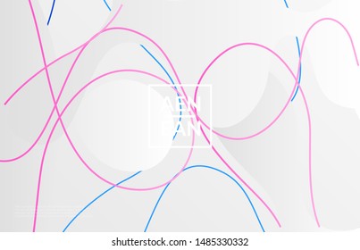 Abstract web templates with wavy gradient shapes and curvy lines. Social media web banner or landing page. Wavy geometric background.