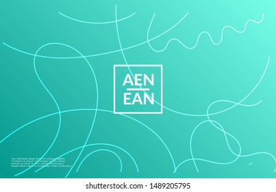 Abstract web templates with wavy gradient shapes and curvy lines. Social media web banner or landing page. Wavy geometric background.
