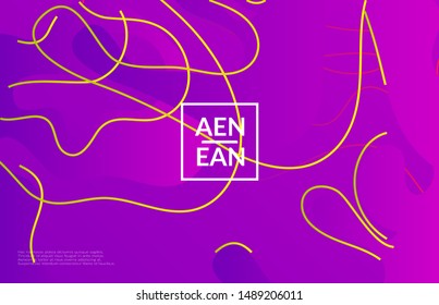 Abstract web templates with wavy gradient shapes and curvy lines. Social media web banner or landing page. Wavy geometric background.