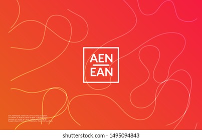 Abstract web templates with wavy gradient shapes and curvy lines. Social media web banner or landing page. Wavy geometric background.