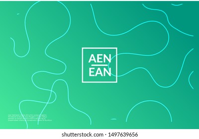 Abstract web templates with wavy gradient shapes and curvy lines. Social media web banner or landing page. Wavy geometric background.