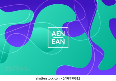 Abstract web templates with wavy gradient shapes and curvy lines. Social media web banner or landing page. Wavy geometric background.
