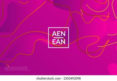 Abstract web templates with wavy gradient shapes and curvy lines. Social media web banner or landing page. Wavy geometric background.