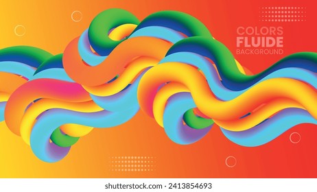 Abstract web templates, wavy gradient shapes and curvy lines. Wavy geometric background.