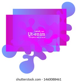 Abstract web templates with wavy overlapping gradient shapes on bright colored background. Social media web banner or landing page. Fluid lighting effect with smooth liquid colors. 