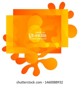 Abstract web templates with wavy overlapping gradient shapes on bright colored background. Social media web banner or landing page. Fluid lighting effect with smooth liquid colors. 