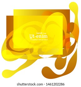 Abstract web templates with wavy overlapping gradient shapes on bright colored background. Social media web banner or landing page. Fluid lighting effect with smooth liquid colors. 