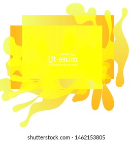 Abstract web templates with wavy overlapping gradient shapes on bright colored background. Social media web banner or landing page. Fluid lighting effect with smooth liquid colors. 