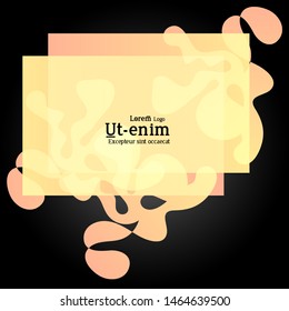 Abstract web templates with wavy overlapping gradient shapes on black background. Social media web banner or landing page. Fluid lighting effect with smooth liquid colors. 