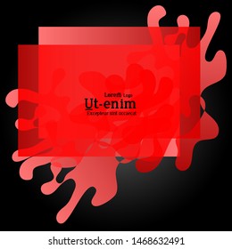 Abstract web templates with wavy overlapping gradient shapes on black background. Social media web banner or landing page. Fluid lighting effect with smooth liquid colors. 