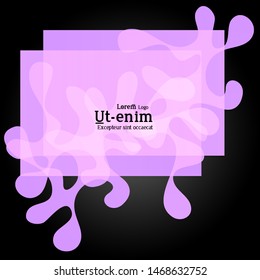 Abstract web templates with wavy overlapping gradient shapes on black background. Social media web banner or landing page. Fluid lighting effect with smooth liquid colors. 