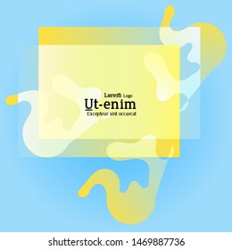 Abstract web templates with wavy overlapping gradient shapes on black background. Social media web banner or landing page. Fluid lighting effect with smooth liquid colors. 