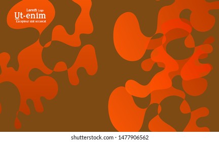 Abstract web templates with wavy overlapping gradient shapes on bright colored background. Social media web banner or landing page. Fluid lighting effect with smooth liquid colors. 