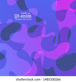 Abstract web templates with wavy overlapping gradient shapes on bright colored background. Social media web banner or landing page. Fluid lighting effect with smooth liquid colors. 