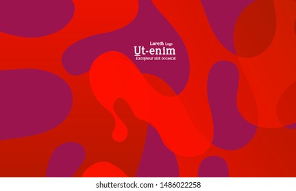 Abstract web templates with wavy overlapping gradient shapes on bright colored background. Social media web banner or landing page. Fluid lighting effect with smooth liquid colors. 