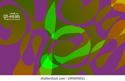 Abstract web templates with wavy overlapping gradient shapes on bright colored background. Social media web banner or landing page. Fluid lighting effect with smooth liquid colors. 