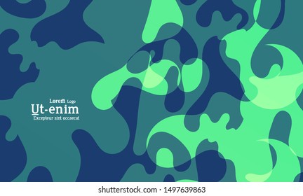 Abstract web templates with wavy overlapping gradient shapes on bright colored background. Social media web banner or landing page. Fluid lighting effect with smooth liquid colors. 