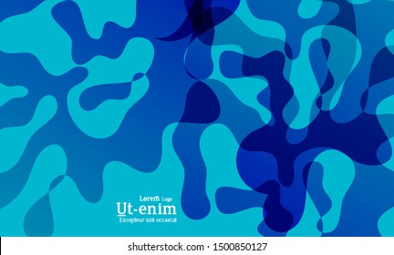 Abstract web templates with wavy overlapping gradient shapes on bright colored background. Social media web banner or landing page. Fluid lighting effect with smooth liquid colors. 