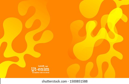 Abstract web templates with wavy overlapping gradient shapes on bright colored background. Social media web banner or landing page. Fluid lighting effect with smooth liquid colors. 