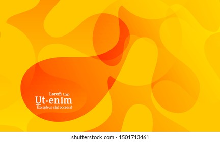 Abstract web templates with wavy overlapping gradient shapes on bright colored background. Social media web banner or landing page. Fluid lighting effect with smooth liquid colors. 