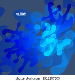 Abstract web templates with wavy overlapping gradient shapes on bright colored background. Social media web banner or landing page. Fluid lighting effect with smooth liquid colors. 