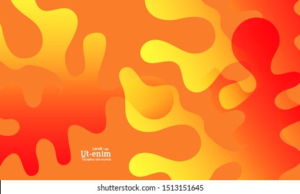 Abstract web templates with wavy overlapping gradient shapes on bright colored background. Social media web banner or landing page. Fluid lighting effect with smooth liquid colors. 