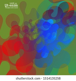 Abstract web templates with wavy overlapping gradient shapes on bright colored background. Social media web banner or landing page. Fluid lighting effect with smooth liquid colors. 