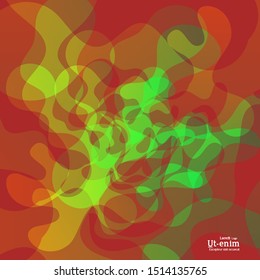 Abstract web templates with wavy overlapping gradient shapes on bright colored background. Social media web banner or landing page. Fluid lighting effect with smooth liquid colors. 