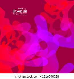 Abstract web templates with wavy overlapping gradient shapes on bright colored background. Social media web banner or landing page. Fluid lighting effect with smooth liquid colors. 