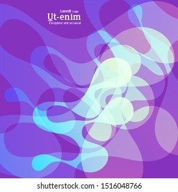 Abstract web templates with wavy overlapping gradient shapes on bright colored background. Social media web banner or landing page. Fluid lighting effect with smooth liquid colors. 