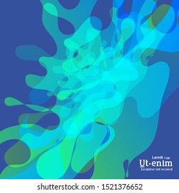 Abstract web templates with wavy overlapping gradient shapes on bright colored background. Social media web banner or landing page. Fluid lighting effect with smooth liquid colors. 