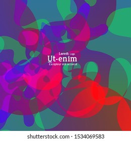 Abstract web templates with wavy overlapping gradient shapes on bright colored background. Social media web banner or landing page. Fluid lighting effect with smooth liquid colors. 