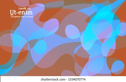 Abstract web templates with wavy overlapping gradient shapes on bright colored background. Social media web banner or landing page. Fluid lighting effect with smooth liquid colors. 
