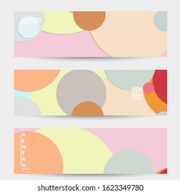 Abstract web wallpaper with paper cut overlapping geometric shapes. Vintage banner. Art with retro colored vector background objects. Material design. Artistic geometric pattern. Vector illustration. 