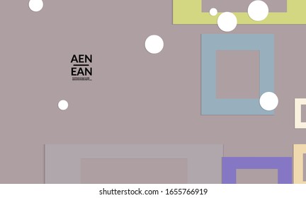 Abstract web wallpaper with paper cut overlapping geometric shapes. Vintage poster. Art with retro colored vector background objects. Material design. Marketing technologies for natural environment