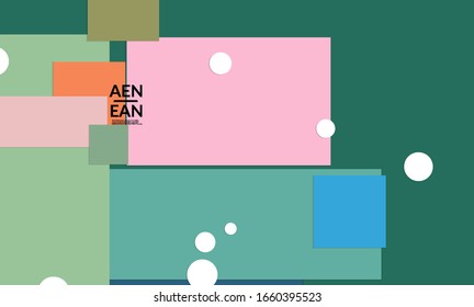 Papel pintado abstracto con formas geométricas superpuestas de corte de papel. Afiche de época. Arte con objetos de fondo vectoriales de color retro. Diseño de material. Tecnologías de comercialización para el medio ambiente natural
