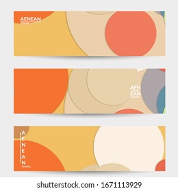Abstract web wallpaper with paper cut overlapping geometric shapes. Vintage banner. Art with retro colored vector background objects. Material design. Artistic geometric pattern. Vector illustration. 