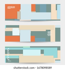 Papel pintado abstracto con formas geométricas superpuestas de corte de papel. Pancarta antigua. Arte con objetos de fondo vectoriales de color retro. Diseño de material. Patrón geométrico artístico. Ilustración vectorial. 