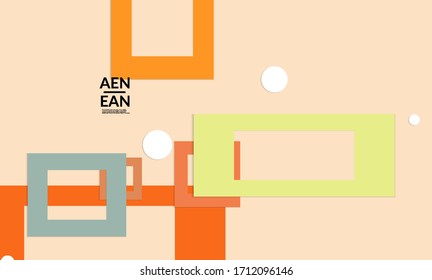 Papel pintado abstracto con formas geométricas superpuestas de corte de papel. Afiche de época. Arte con objetos de fondo vectoriales de color retro. Diseño de material. Tecnologías de comercialización para el medio ambiente natural