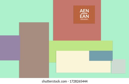 Abstract web wallpaper with paper cut overlapping rectangles. Vintage poster. Art with retro colored vector background objects. Material design. Artistic stationary template for wed technologies. 