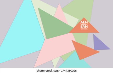 Abstract web wallpaper with paper cut overlapping triangles. Vintage poster. Art with retro colored vector background objects. Material design. Artistic stationary template for wed technologies.