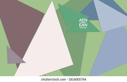 Abstract web wallpaper with paper cut overlapping triangles. Vintage poster. Art with retro colored vector background objects. Material design. Artistic stationary template for wed technologies.