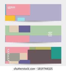 Resumen de fondo de pantalla web con formas geométricas superpuestas de corte de papel. Cartel vintage. Arte con objetos de fondo vectoriales de color retro. Diseño material. Patrón geométrico artístico. Ilustración vectorial. 