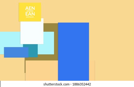 Abstract web wallpaper with paper cut overlapping rectangles. Vintage poster. Art with retro colored vector background objects. Material design. Artistic stationary template for wed technologies. 