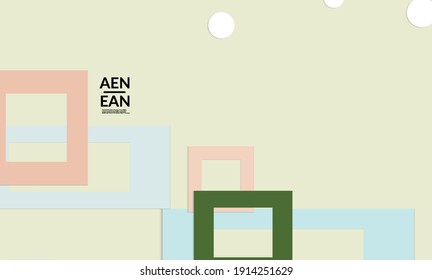 Abstract web wallpaper with paper cut overlapping geometric shapes. Vintage poster. Art with retro colored vector background objects. Material design. Marketing technologies for natural environment