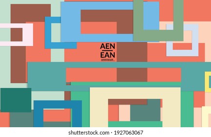 Resumen de fondo de pantalla web con corte de papel que se solapa con marcos rectangulares. Afiche de época. Arte con objetos de fondo vectoriales de color retro. Diseño material. Tecnologías de comercialización para el medio ambiente natural