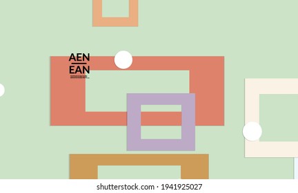 Abstrakte Web-Tapete mit Papier schneiden überlappende geometrische Formen. Vintage-Poster. Kunst mit hintergrundfarbenen Vektorhintergrundobjekten. Materialdesign. Marketingtechnologien für die natürliche Umwelt
