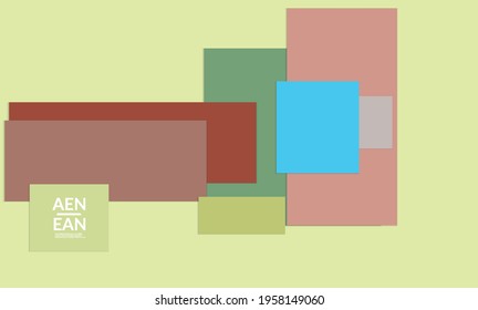 Abstract web wallpaper with paper cut overlapping rectangles. Vintage poster. Art with retro colored vector background objects. Material design. Artistic stationary template for wed technologies. 